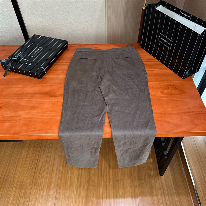 zegna premium linen straight-leg trousers